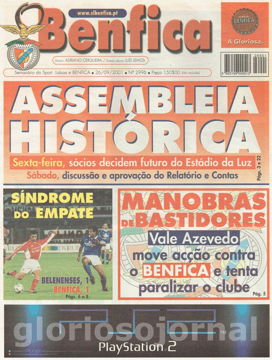 jornal o benfica 2996 2001-09-26